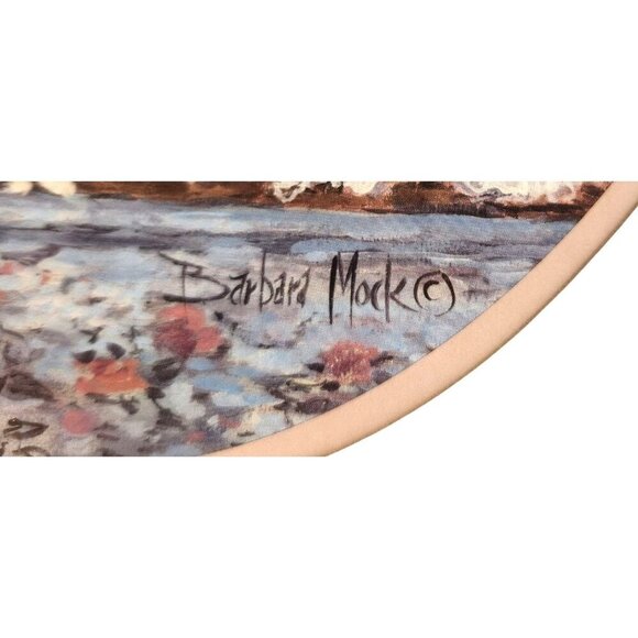 Lady in the Window by Georgia artist Barbara Mock 1981 Vintage Victorian Oval Wa - Picture 3 of 13